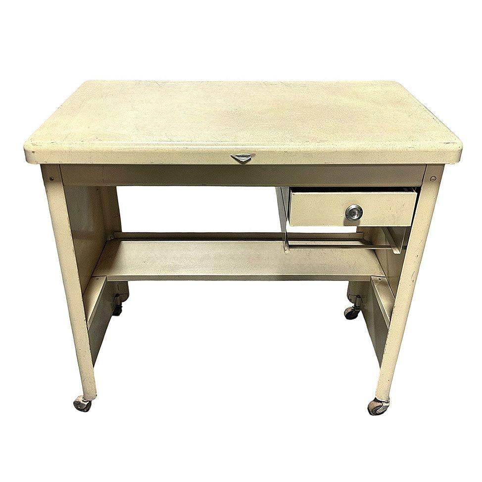 Mid-Century Rolling Tanker Work Task Desk by Cole Steel - 4
