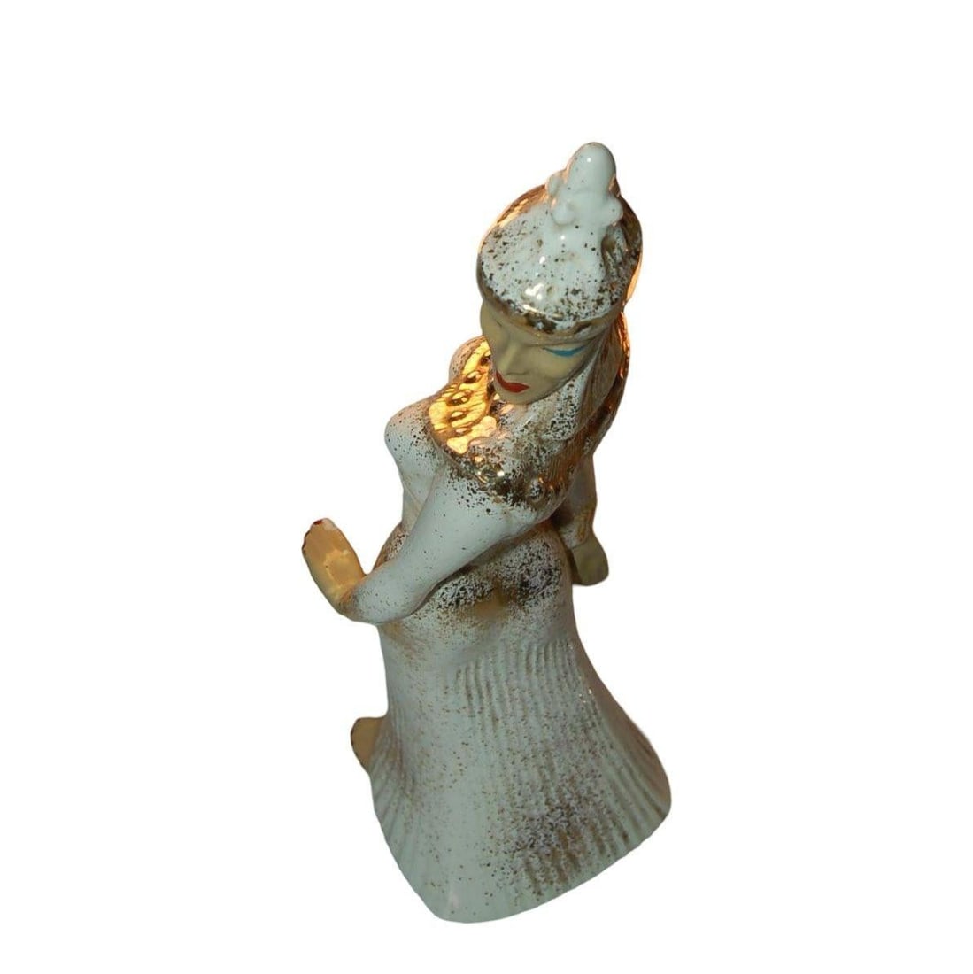 Lucite Table Lamp by Moss Lighting with Ceramic Figurine by Hedi Schoop - 4
