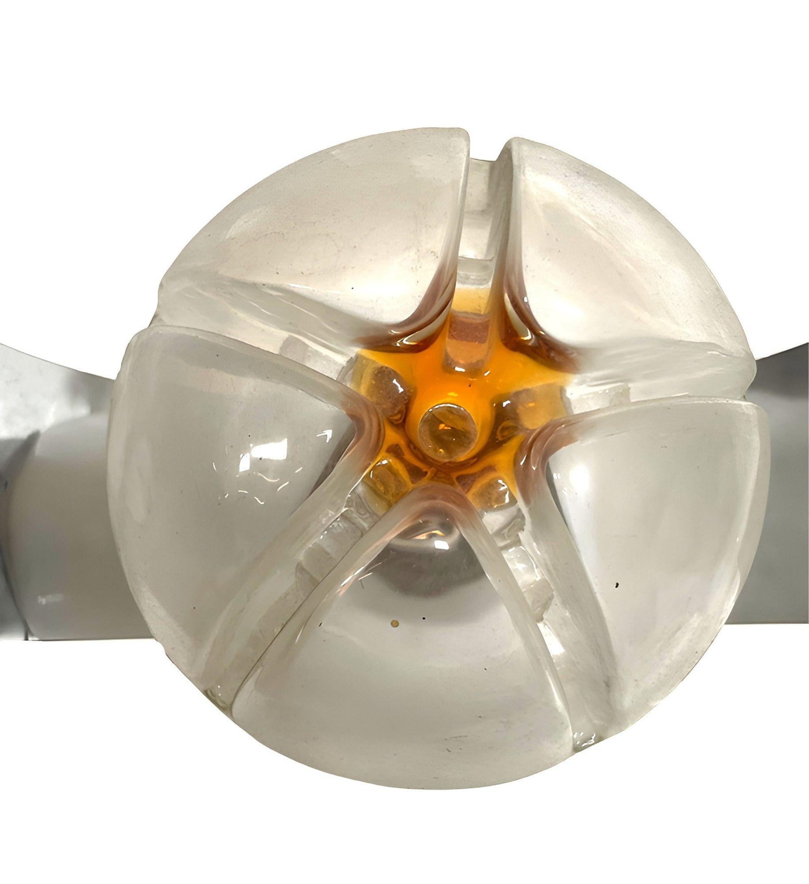 Mid-century Chrome & Murano Art Glass Space-age Wall Sconce by A.V. Mazzega - 2