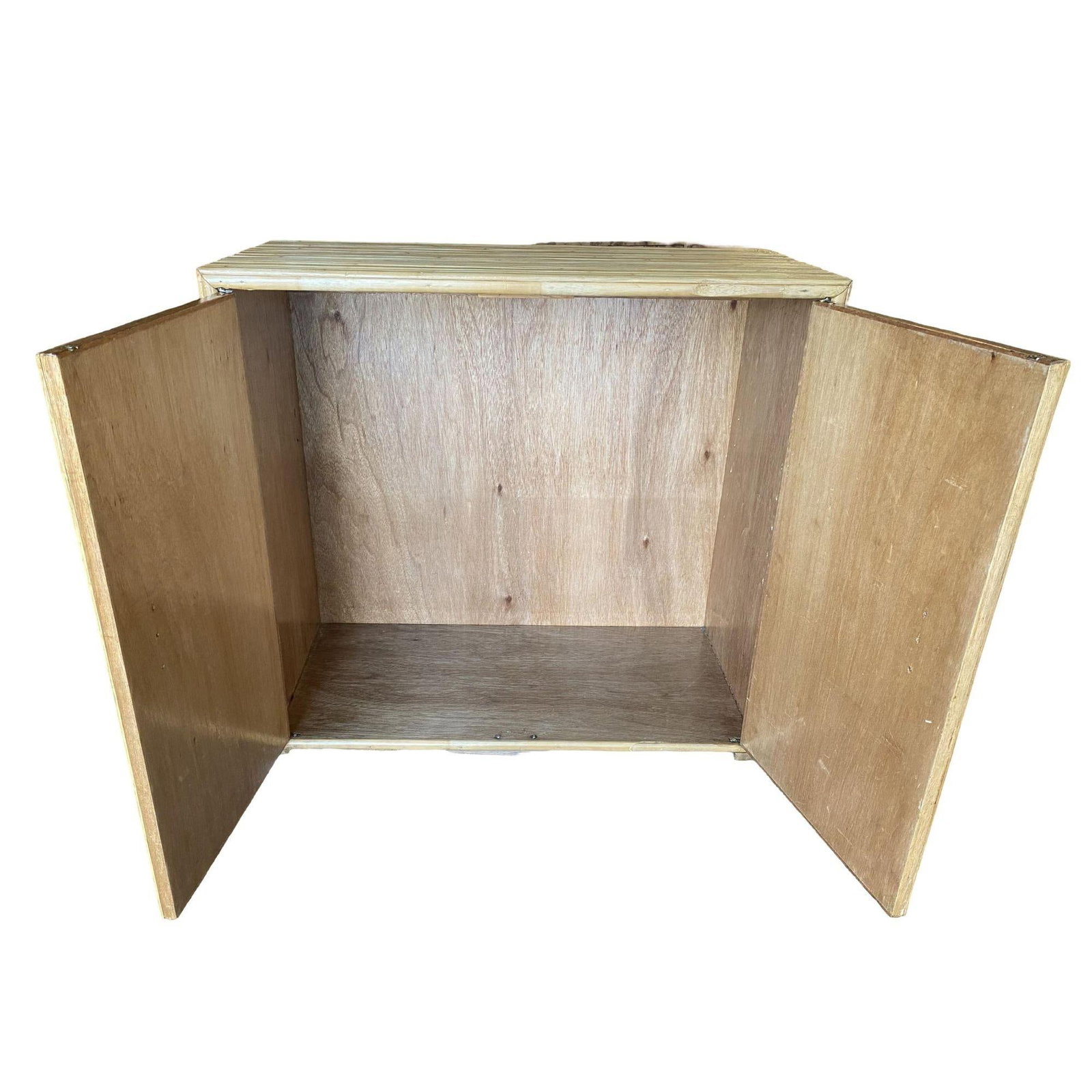 Restored Vertically Stacked Rattan Lowboy Cabinbet - 4