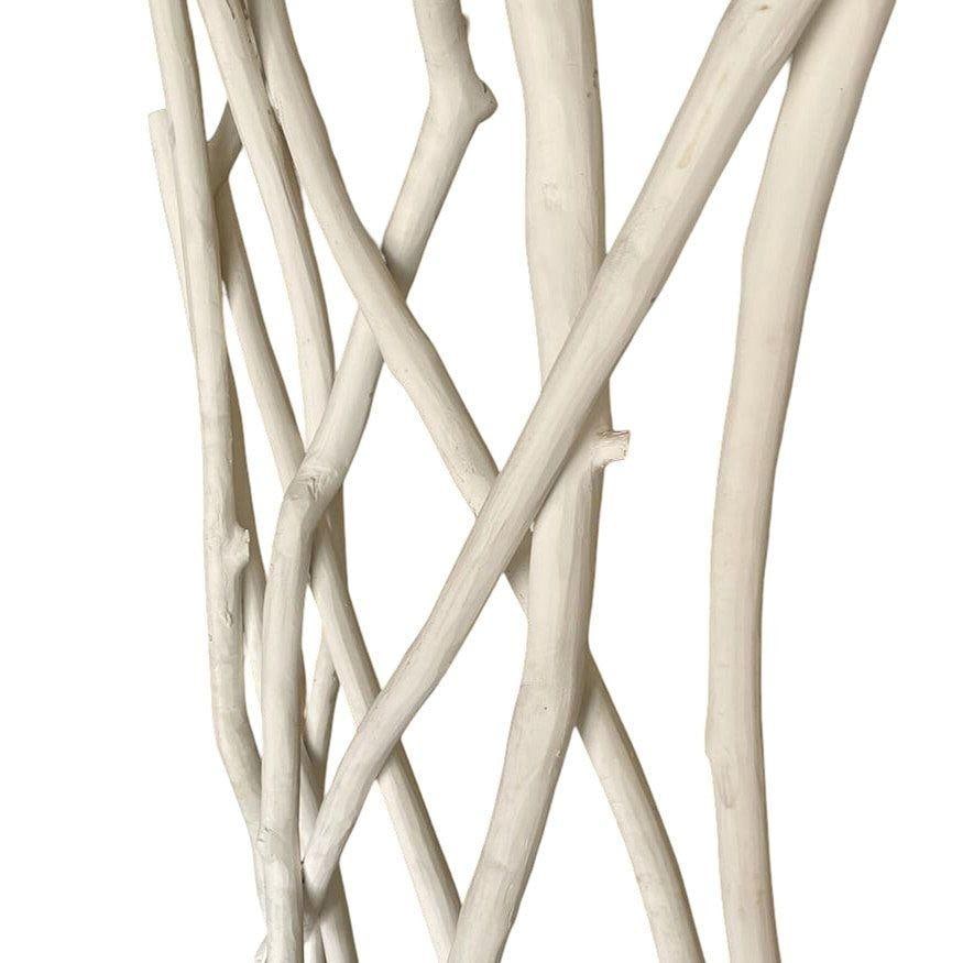 White Modernist Driftwood Floor Sculpture Room Divider - 3