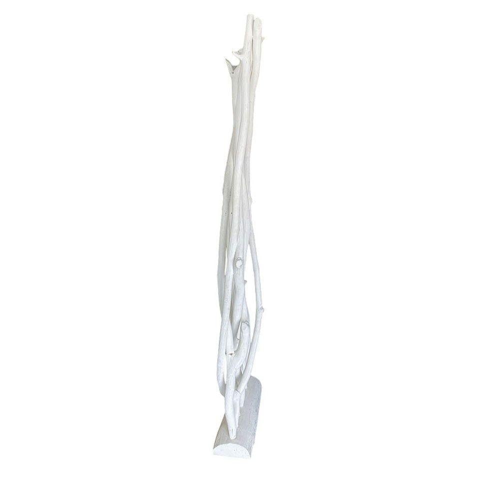 White Modernist Driftwood Floor Sculpture Room Divider - 4