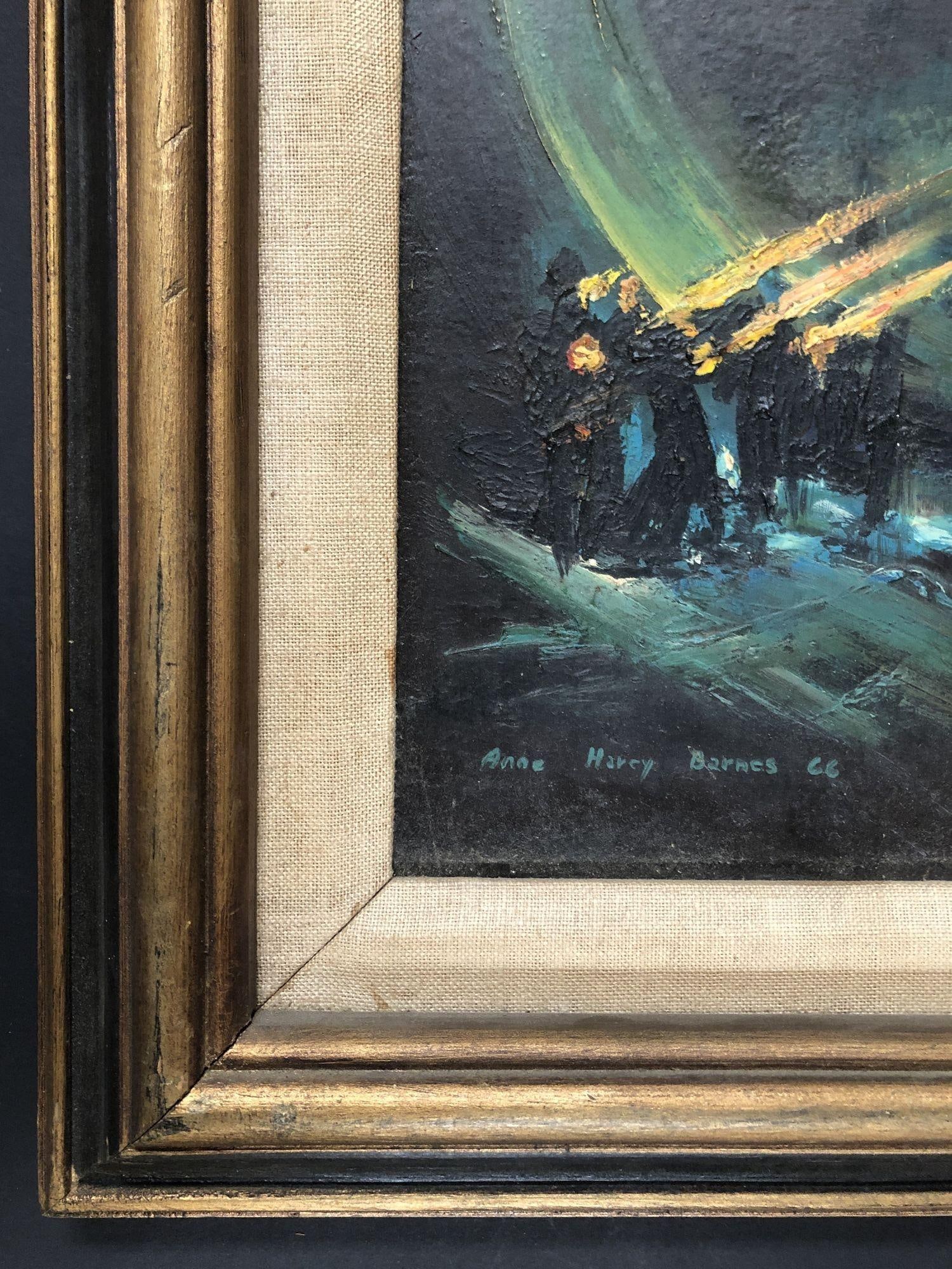 Mid Century Modern Abstract Painting by Anne H. Barnes - 2