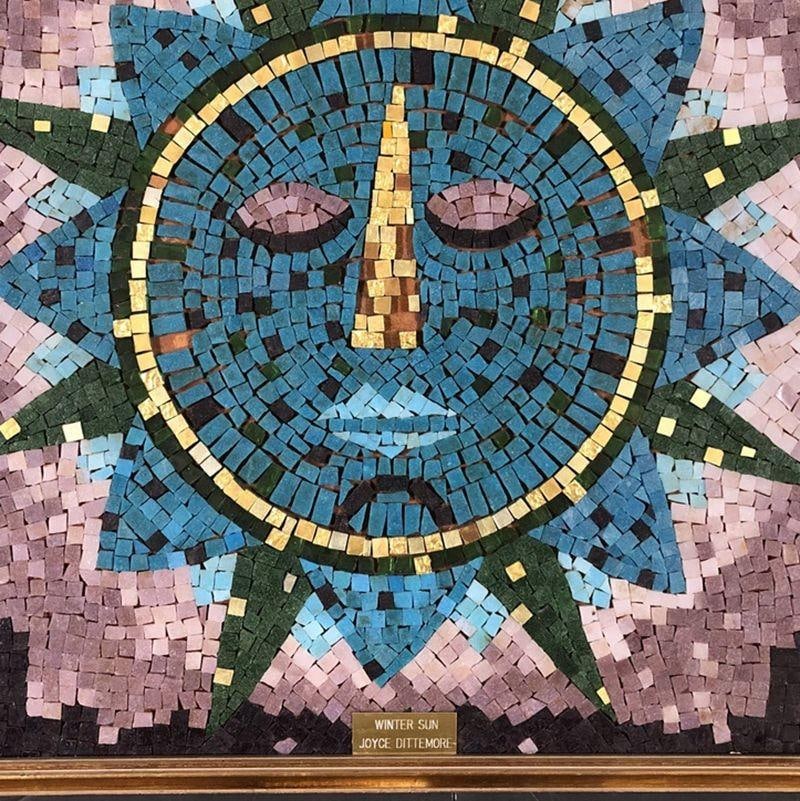 Mosaic Art "Winter Sun" Signed by Joyce Dittermore - 2