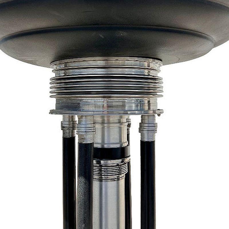 Large 6-Foot Art Deco Revival Machine Age Torchiere Floor Lamp - 3