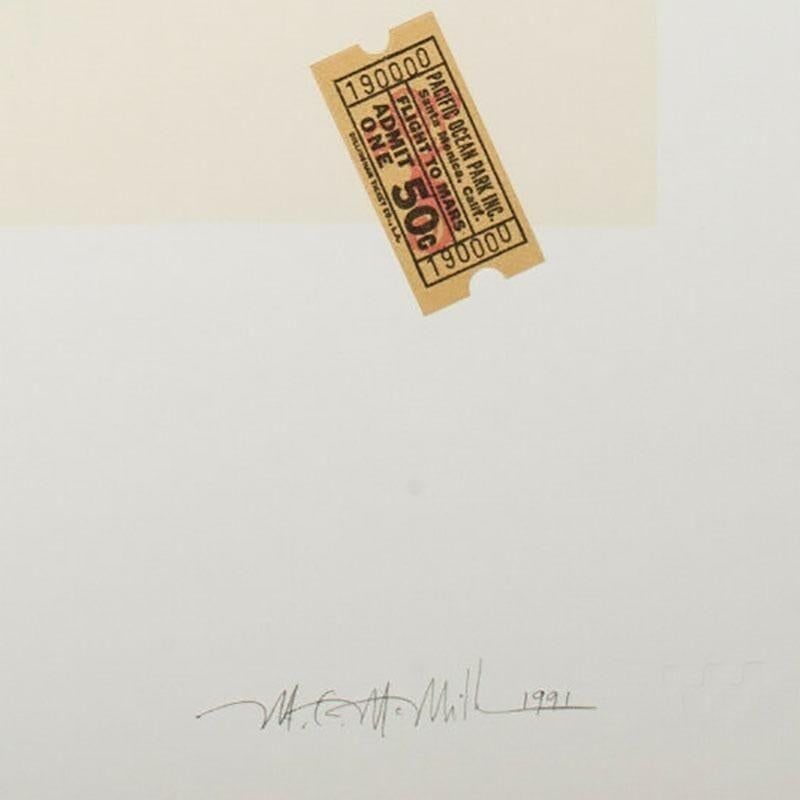 Michael McMillien "Flight to Mars" 11 Color Silkscreen Print 165/250 Signed - 4