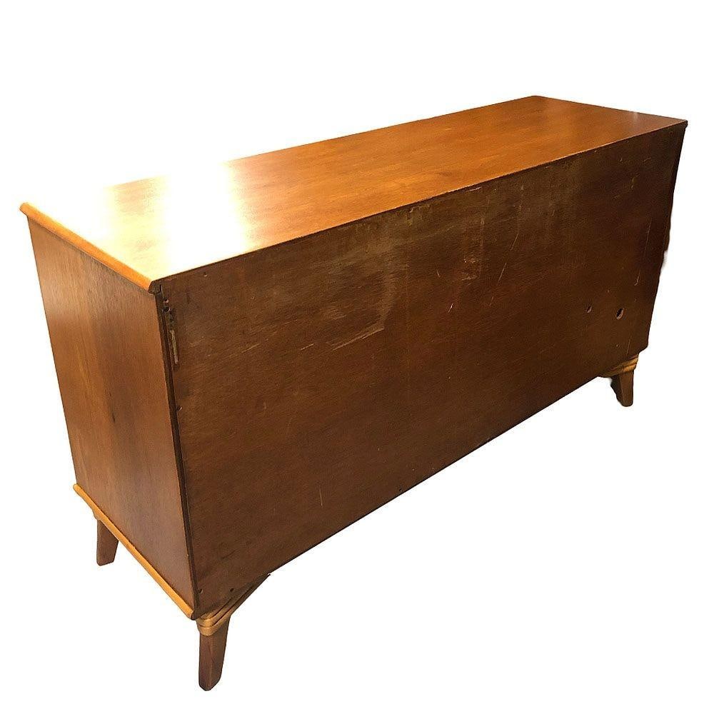 Mid-Century James Mont Inspired Rattan & Wicker Buffet Credenza - 2