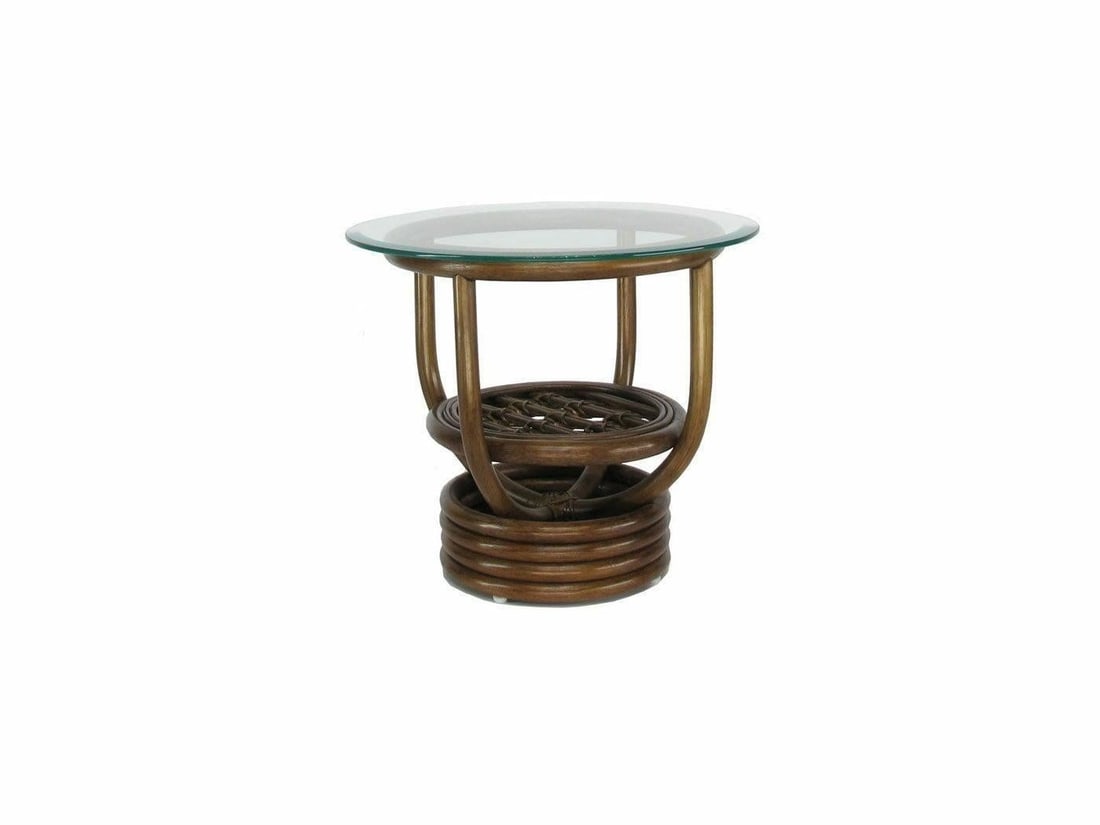 Modernist 3-Strand 3/4 Pretzel "Kauai" Rattan Living Room Set, 6 Pieces - 3