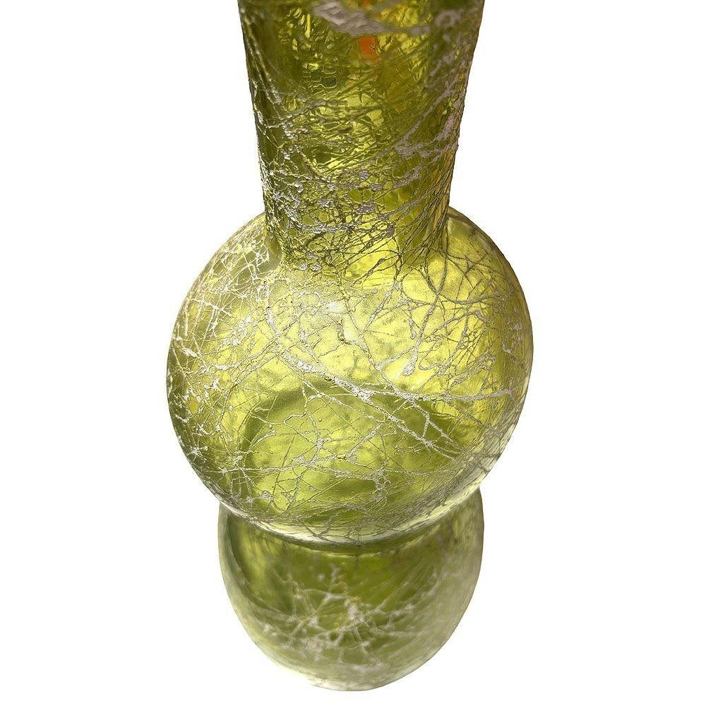 Spanish Mid Century Spaghetti String Green Art Glass String Decanter Bottle - 4
