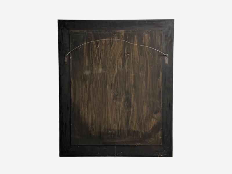 American Modern, Etched Glass, Grey Shadowbox Mirror, USA, 1980s - 8