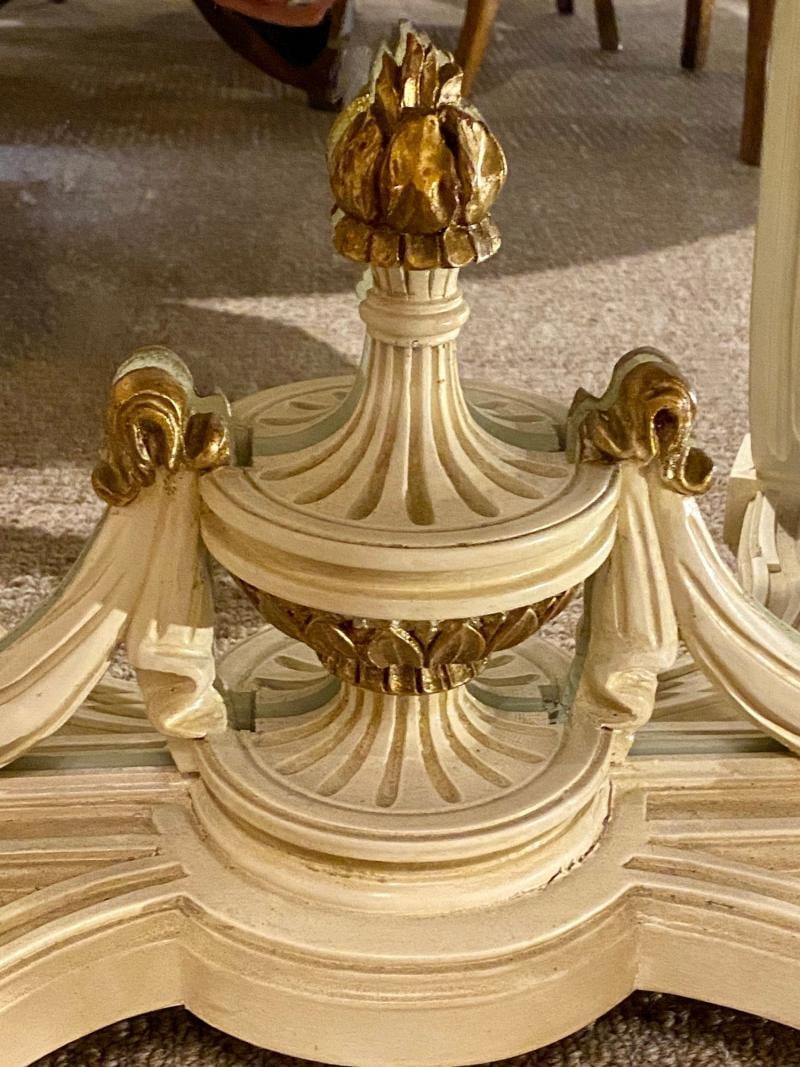 Demilune Console Hollywood Regency Style Marble-Top with Beveled Mirror Back - 12