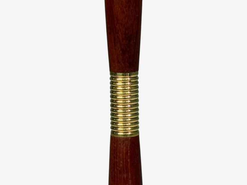 Laoni Belysning, Swedish Modern, Floor Lamp, Stained Wood, Brass, Sweden, 1960s - 11