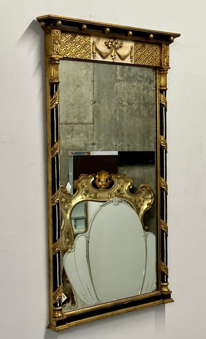 Hollywood Regency Giltwood Mirror, Wall / Console Mirror, Made in Italy - 4