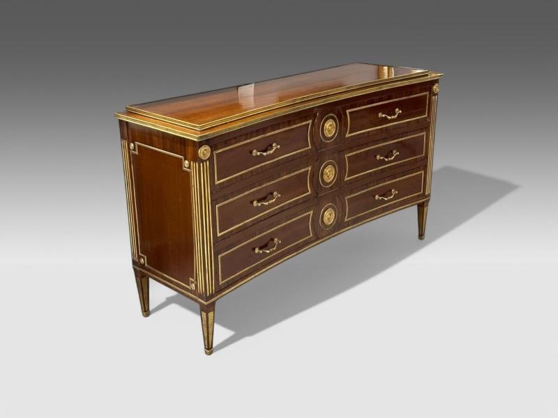 Maison Jansen Style, Russian Neoclassical, Large Commode, Mahogany, Bronze - 2