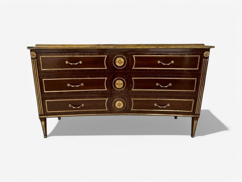 Maison Jansen Style, Russian Neoclassical, Large Commode, Mahogany, Bronze - 3