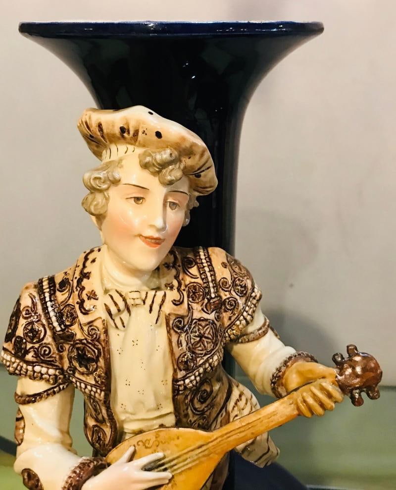 Two Large Porcelain French 19th-20th Century Figurative Vases - 6
