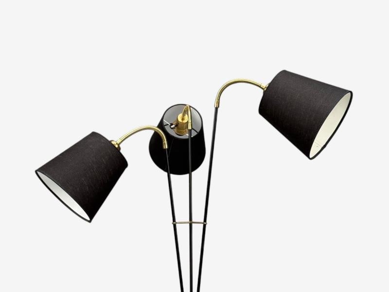AJH, Swedish Modern, Adjustable Floor Lamp, Metal, Brass, Sweden, 1950s - 6