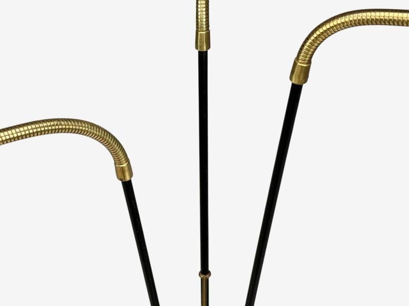 AJH, Swedish Modern, Adjustable Floor Lamp, Metal, Brass, Sweden, 1950s - 7
