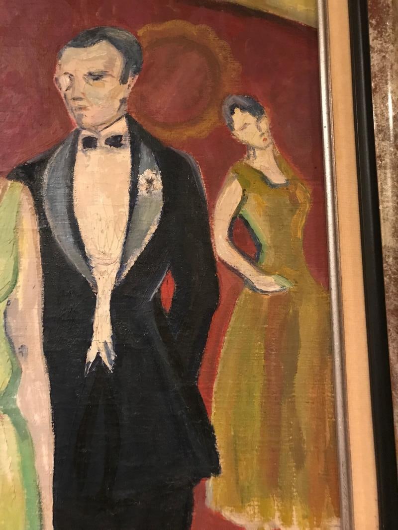 French Oil on Canvas by Rene Mendes of the Ballroom - 8