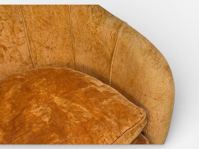 Federico Munari Style, Lounge Chairs, Fabric, Ebonized Wood, Italy, 1960s - 7