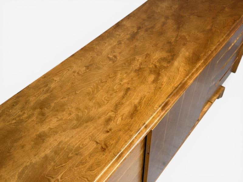 Edmond J Spence, Dresser, Burled Maple, Bentwood, Sweden, 1960s - 13