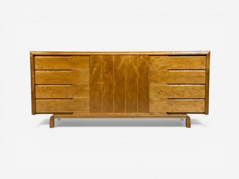 Edmond J Spence, Dresser, Burled Maple, Bentwood, Sweden, 1960s - 5