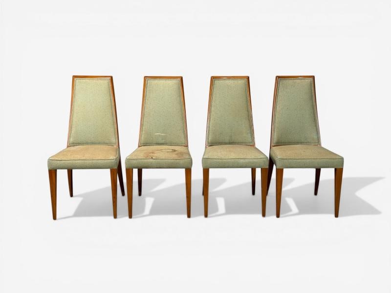 Grosfeld House, Six Dining Chairs, Walnut, Fabric, USA, 1970s - 7