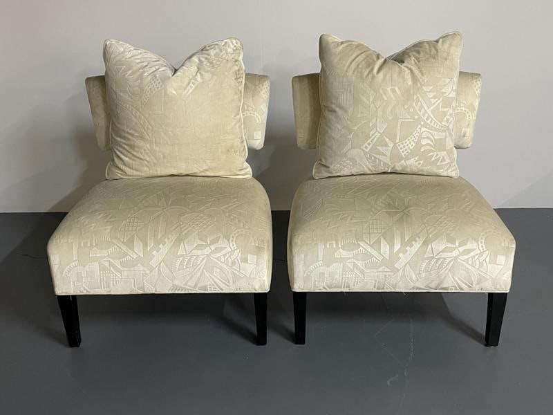 Pair Mid-Century Modern Organic Form Harvey Probber Style Lounge / Slipper Chair - 3