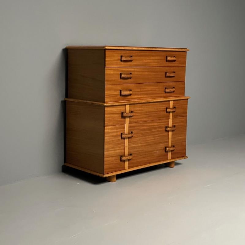 Paul Frankl, John Stuart, Station Wagon High Dresser, Rock Maple, Brass, Leather - 10