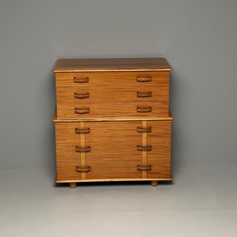 Paul Frankl, John Stuart, Station Wagon High Dresser, Rock Maple, Brass, Leather - 4