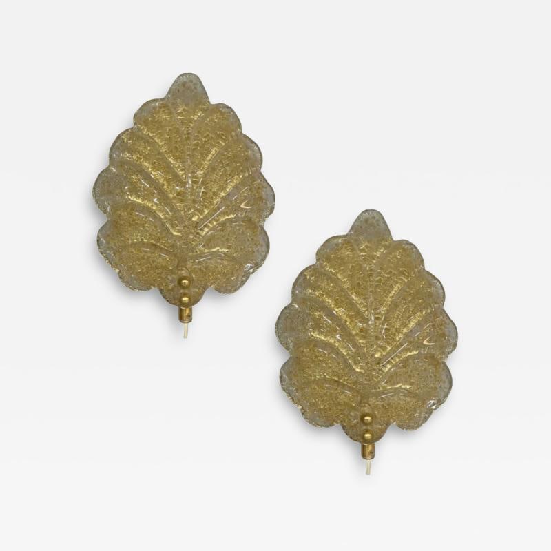 Reijmyre, Swedish Mid-Century Modern, Gold Leaf Sconces, Sweden, 1990s: Title: Reijmyre, Swedish Mid-Century Modern, Gold Leaf Sconces, Sweden, 1990s Description: Description 1: Reijmyre, Swedish Mid-Century Modern, Gold Leaf Sconces, Sweden, 1990s Pair of leaf shaped