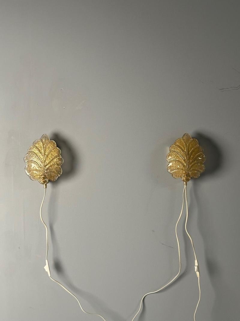Reijmyre, Swedish Mid-Century Modern, Gold Leaf Sconces, Sweden, 1990s - 9