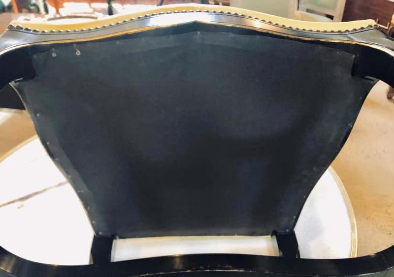 Set of Eight Queen Anne Style Ebonized and Gilt Decorated Dining Chairs - 12