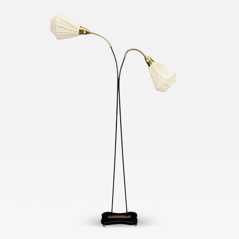 Eskilstuna Elektrofabrik, Floor Lamp, Laqcuered Metal, Brass, Sweden, 1960s (1 of 12)