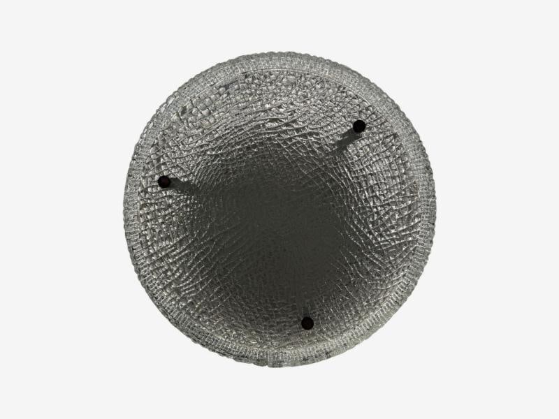 Kaiser Leuchten, Textured Glass, Nickel, Pendant Light, Germany, 1960s - 8