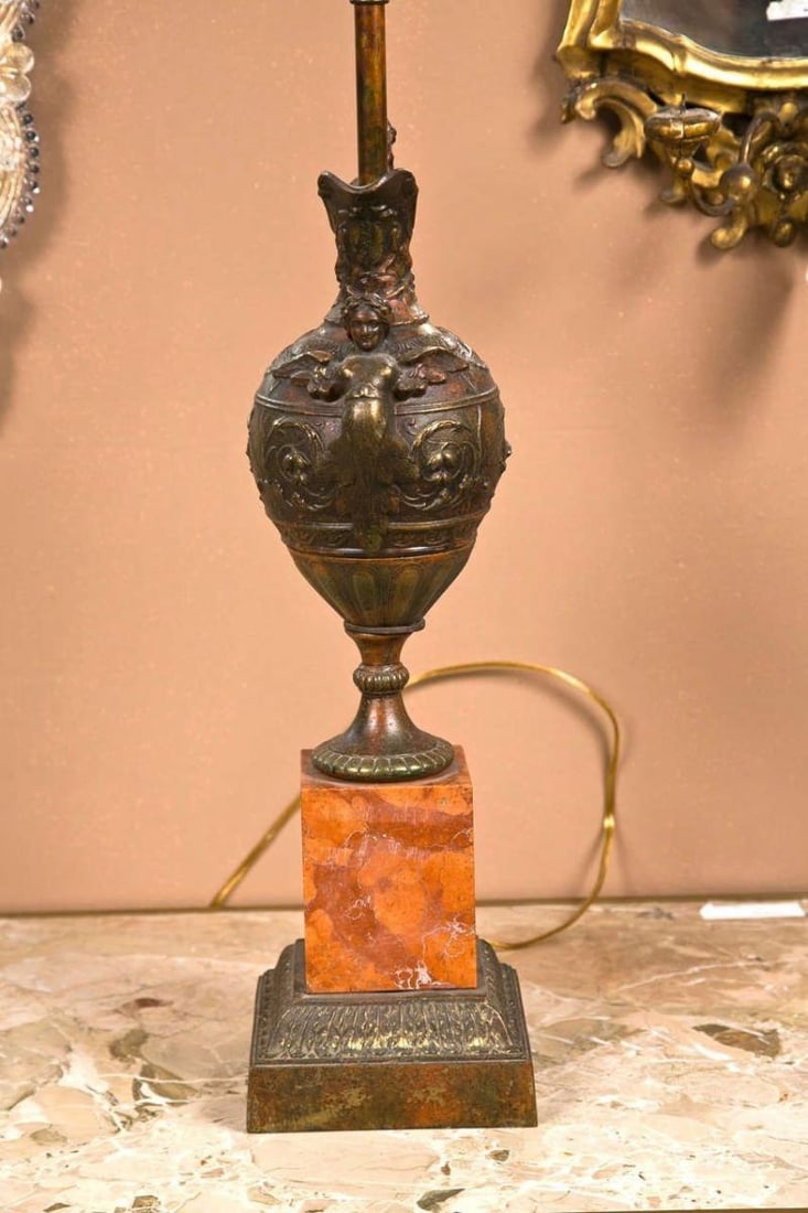 Pair of Bronze Ewers Mounted as Lamps - 8