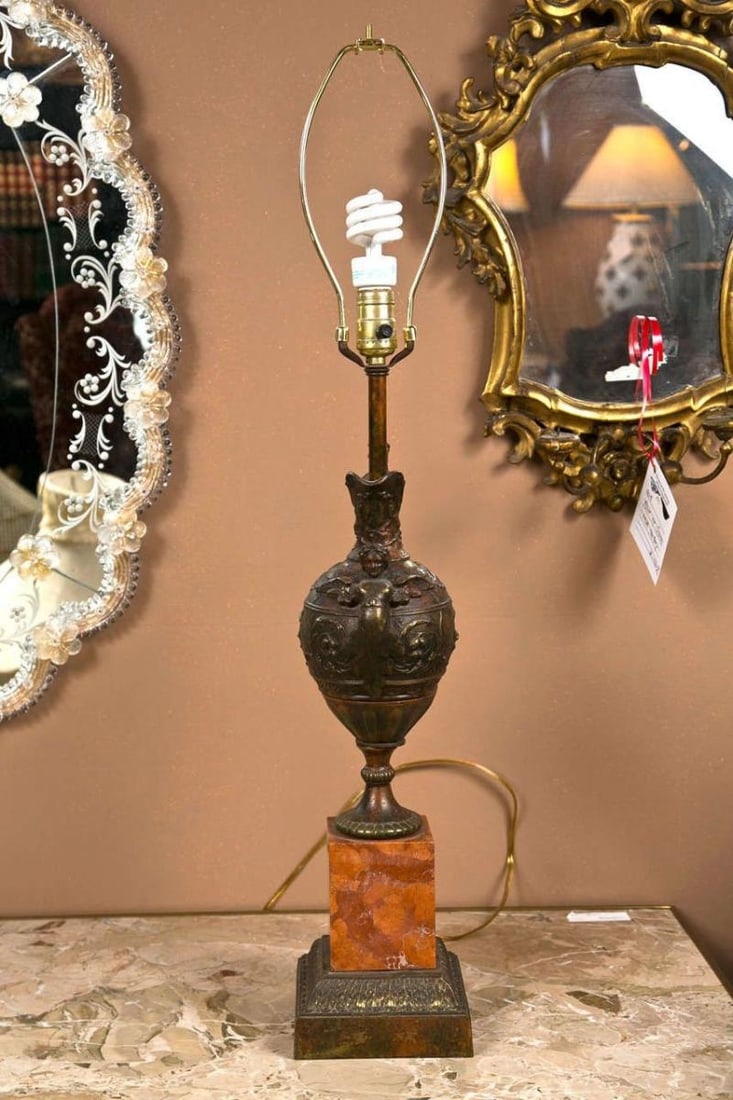 Pair of Bronze Ewers Mounted as Lamps - 9