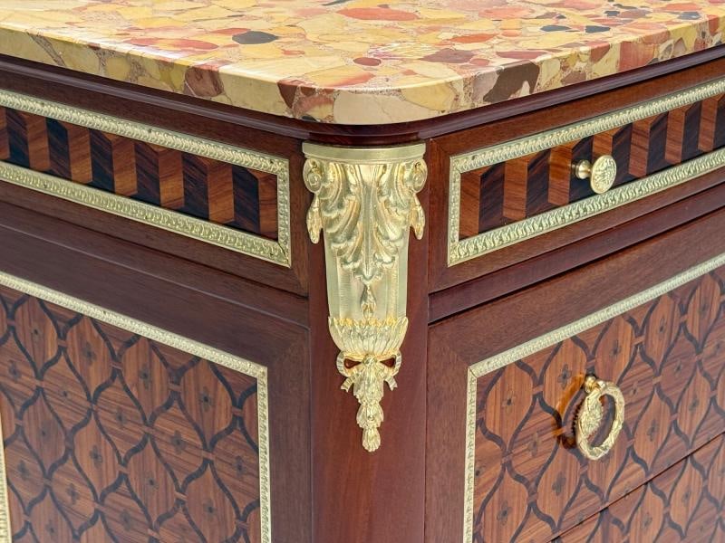 Louis XV Style, French Commode, Kingwood Inlay, Bronze, France, 19th C. - 11