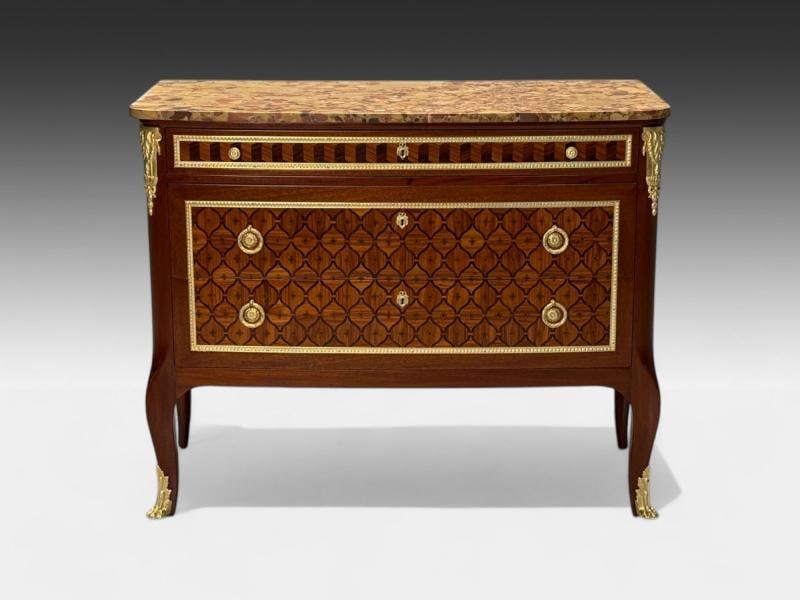 Louis XV Style, French Commode, Kingwood Inlay, Bronze, France, 19th C. - 4