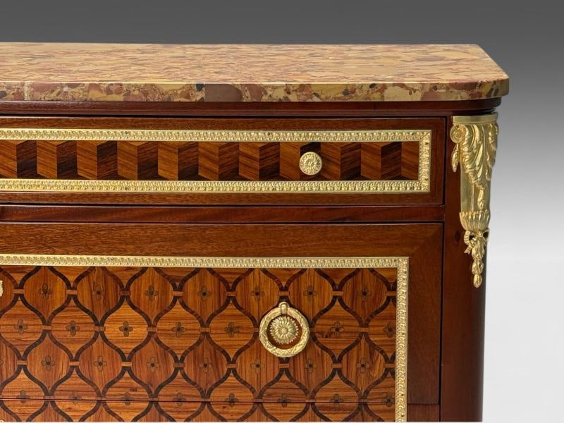 Louis XV Style, French Commode, Kingwood Inlay, Bronze, France, 19th C. - 6