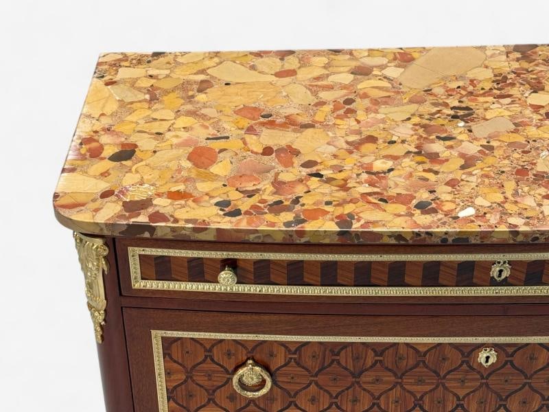 Louis XV Style, French Commode, Kingwood Inlay, Bronze, France, 19th C. - 9