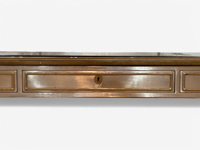John Vesey, Louis XVI Style, Steel, Bronze, Rare Writing Desk, USA, 1960s - 8