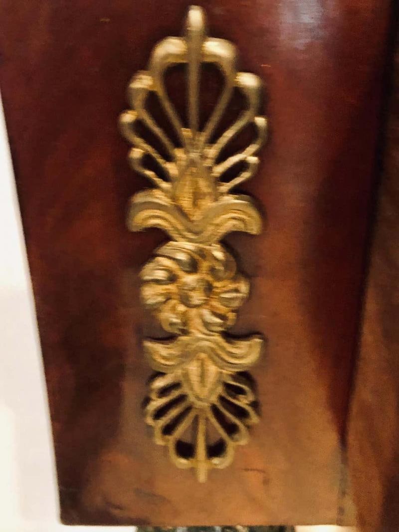 19th Century Empire Serpent Paint & Gilt Decorated Mirrored Back Pier or Cons - 7