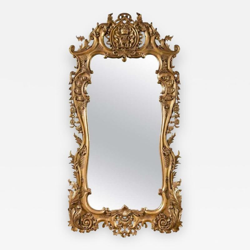 Monumental Louis XV Style Giltwood Mirror Exquisite Details - 2