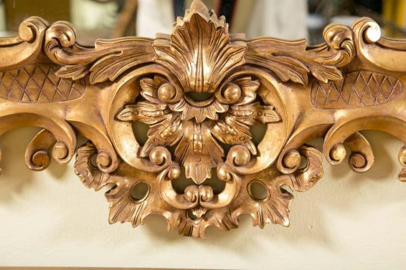 Monumental Louis XV Style Giltwood Mirror Exquisite Details - 3