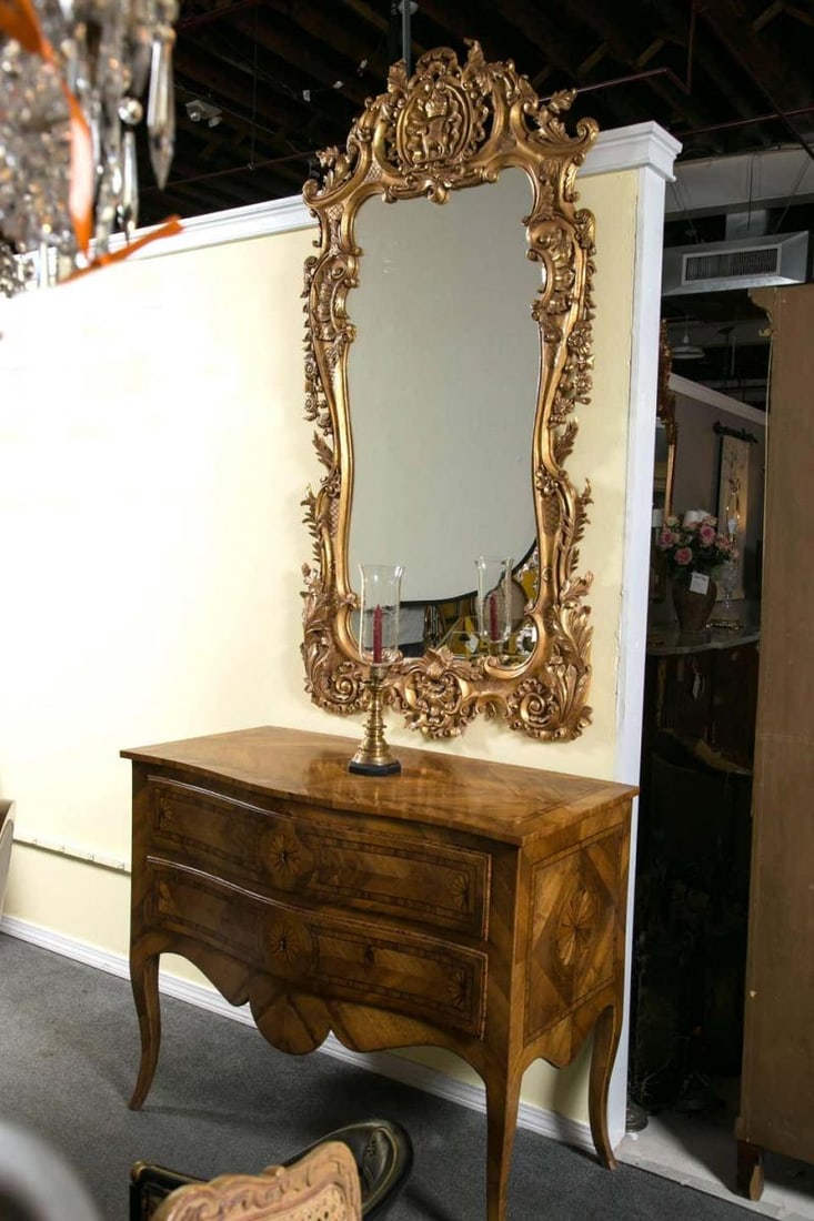Monumental Louis XV Style Giltwood Mirror Exquisite Details - 8