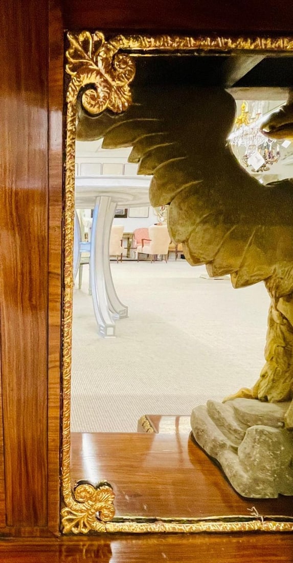 19th Century Federal Style Console Tables, Mahogany, Opposing Eagles, Marble - 11
