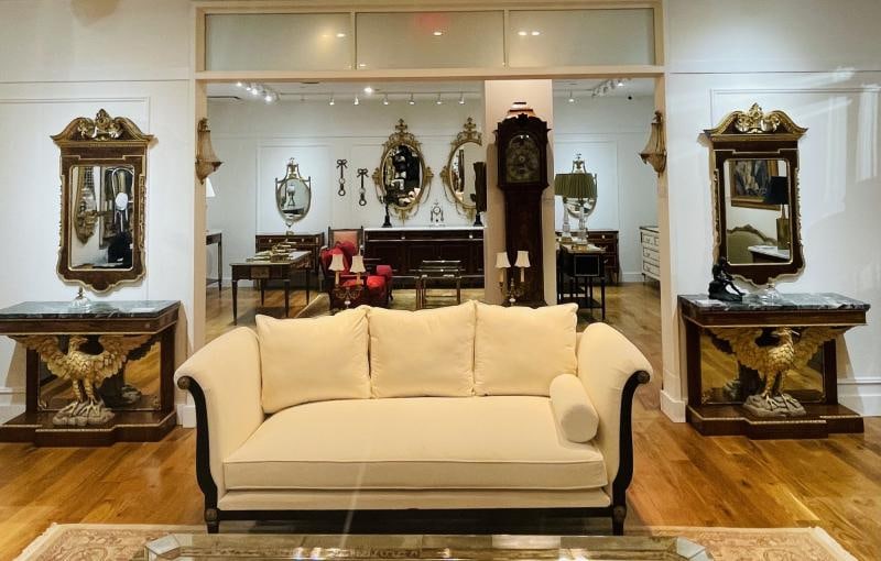 19th Century Federal Style Console Tables, Mahogany, Opposing Eagles, Marble - 2