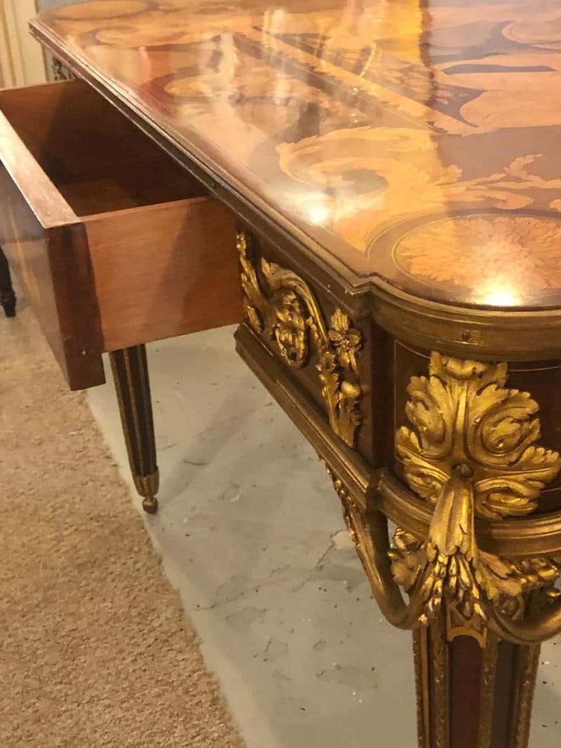 Table De Salon, Signed Francois Linke Centre Table Louis XV Style - 11