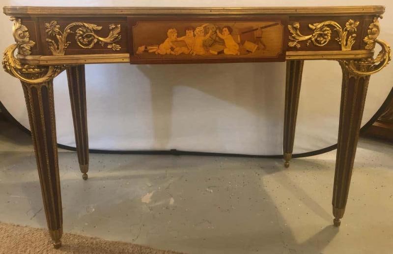 Table De Salon, Signed Francois Linke Centre Table Louis XV Style - 2